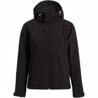 картинка Куртка женская Hooded Softshell черная от магазина PapriQ