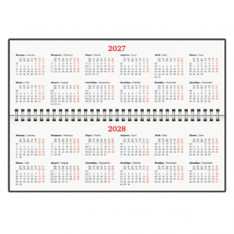 картинка Планинг датированный 2027, 305х140 мм, BRAUBERG "Up", под кожу, черный, 118206 в разных цветах с печатью логотипа.