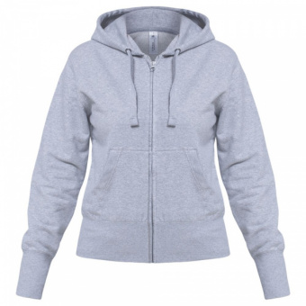 картинка Толстовка женская Hooded Full Zip серый меланж от магазина PapriQ