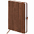 картинка Ежедневник недатированный А5 (138x213 мм) BRAUBERG "Wood", кожзам, резинка, 136 л., коричневый, 111676 в разных цветах с печатью логотипа.