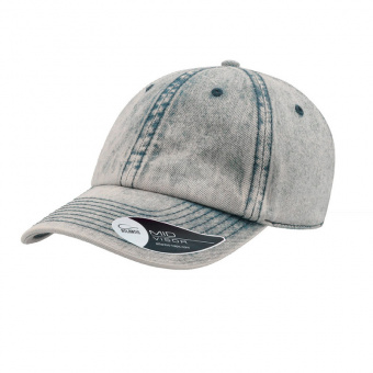 Фото Бейсболка DAD HAT, 6 клиньев, металлическая застежка c Вашим логотипом на заказ.