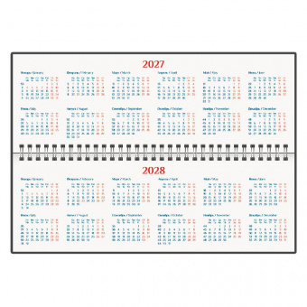 картинка Планинг датированный 2027, 305х140 мм, GALANT "Ritter", под кожу, красный, 118207 в разных цветах с печатью логотипа.