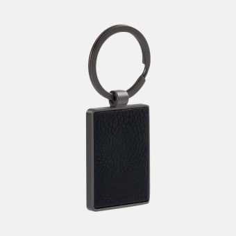 картинка Брелок Gun Metal Leather Rectangle от магазина PapriQ